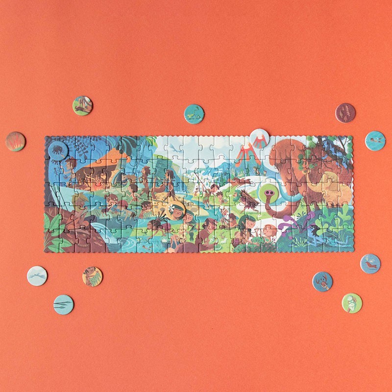 Prehistoric puzzle in pocket format